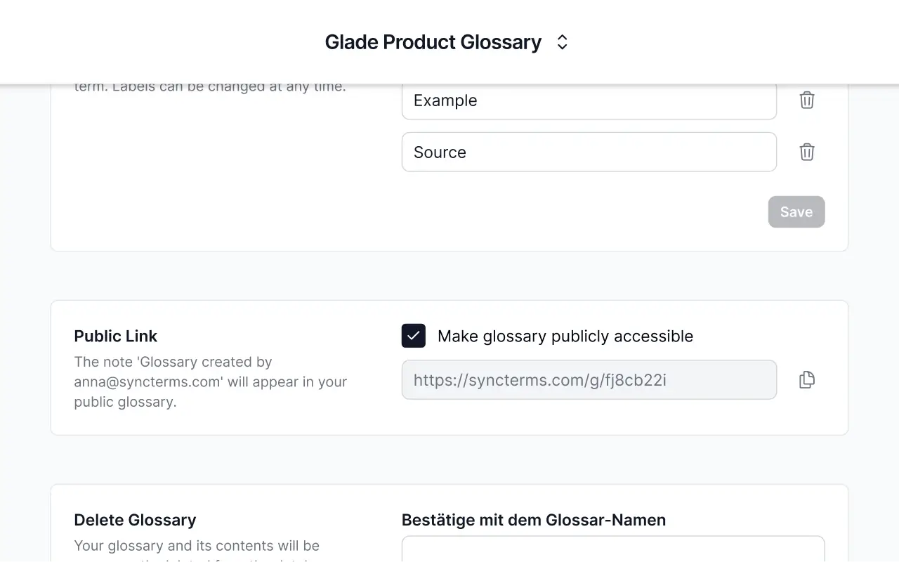 syncTerms Public Glossary